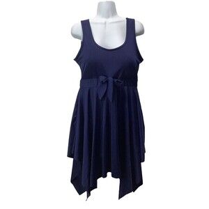 DANIFY women's sz 48 US 14 swim dress bathing‎ suit blue skirt cover up swimwear